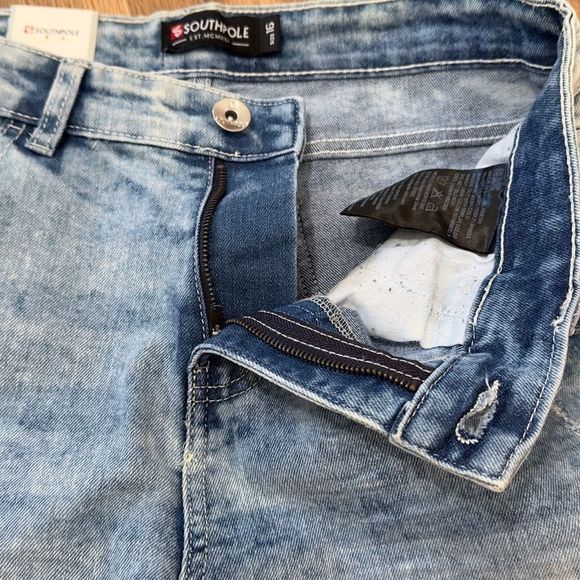 SOUTH POLE DENIM Bermuda Shorts Size 16 NWT - Picture 14 of 16